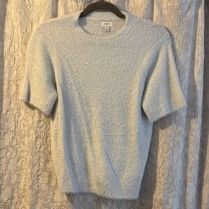 J. Crew Soft silverTextured Knit Top